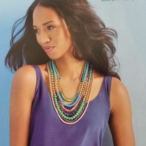 Stella & Dot Zahara multi-strand bib necklace